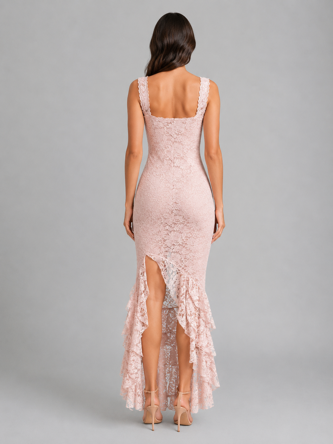 Women's Floral Maxi Dress with High Split