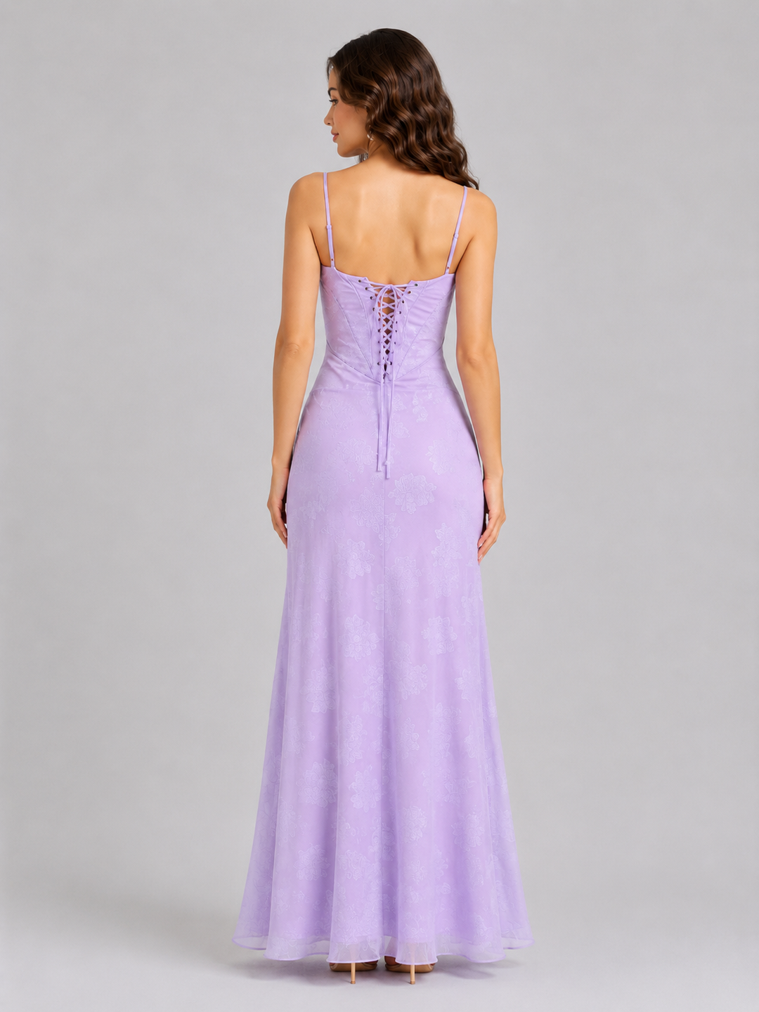 Women’s Floral Maxi Dress with Sweetheart Neckline