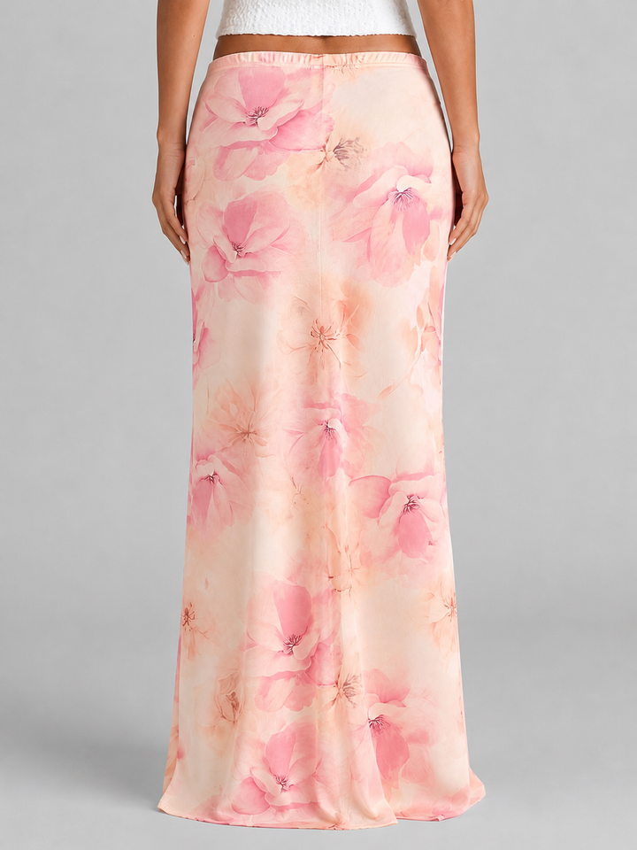 Women’s Floral Maxi Skirt with Elasticated Waistband