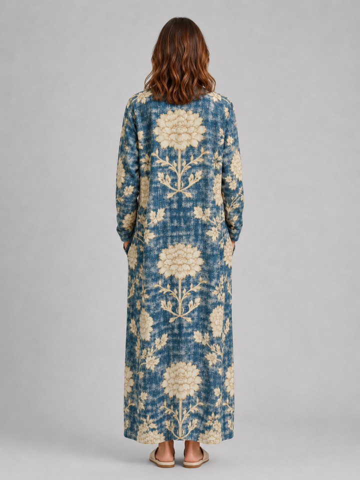 Women’s Floral Midi Dress with Pockets