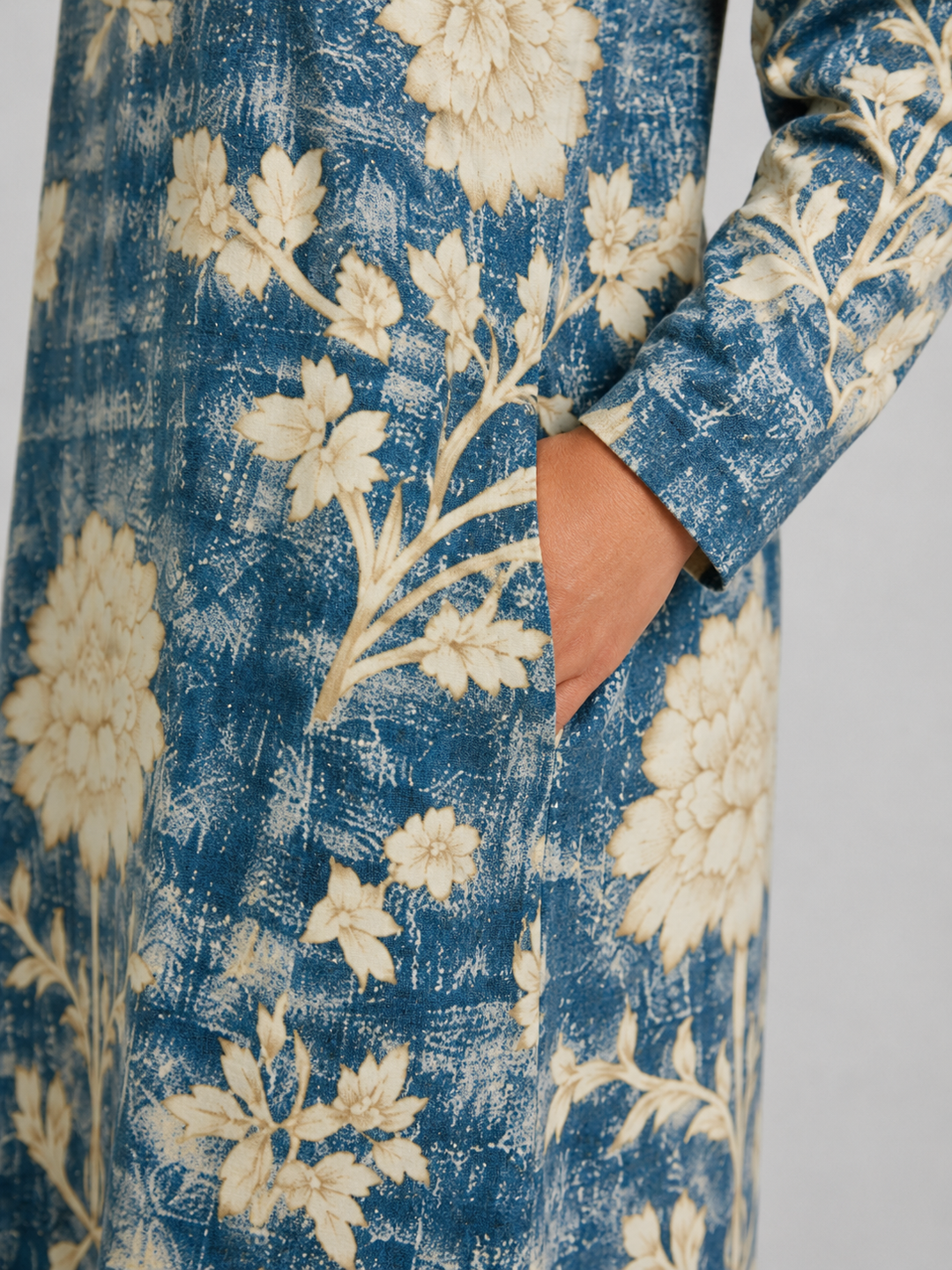 Women’s Floral Midi Dress with Pockets