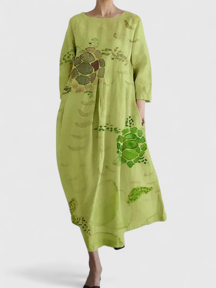 Women's Floral Midi Dress with Tailored Silhouette