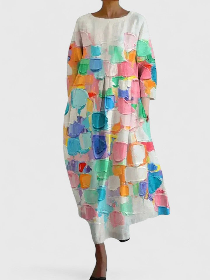 Women's Floral Midi Dress with Tailored Silhouette