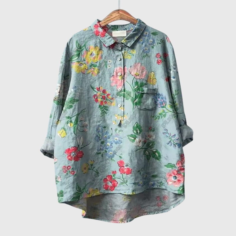Women's Floral Print Blouse with Lightweight Silhouette