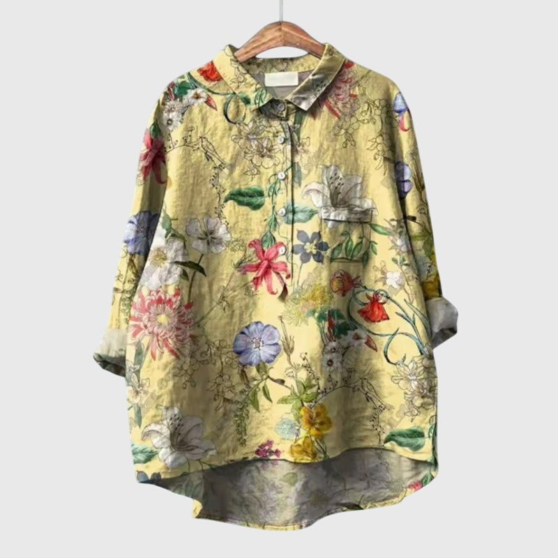 Women's Floral Print Blouse with Lightweight Silhouette