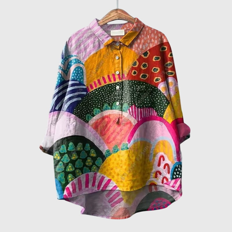 Women's Floral Print Blouse with Lightweight Silhouette