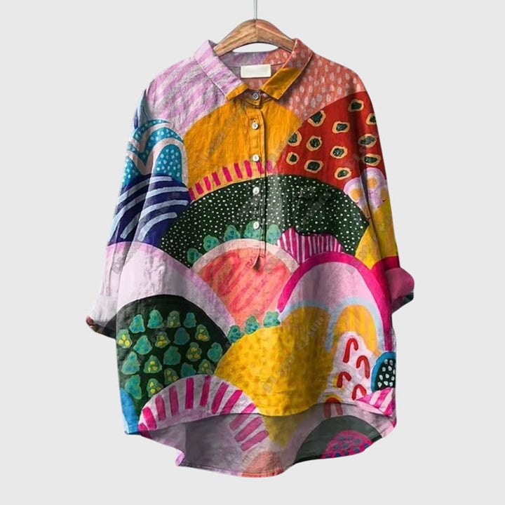 Women's Floral Print Blouse with Lightweight Silhouette