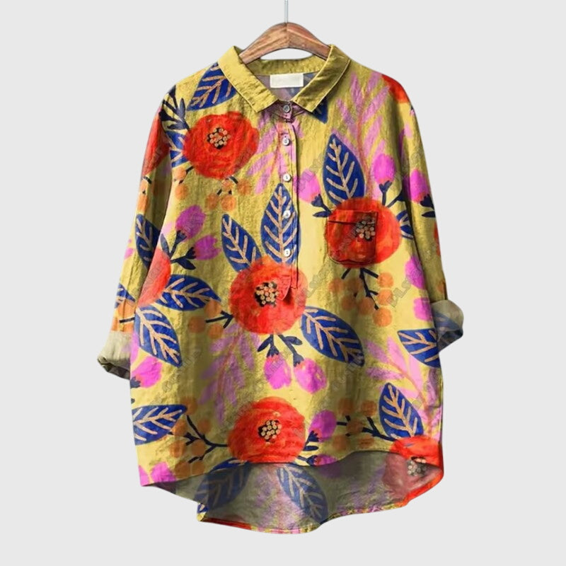Women's Floral Print Blouse with Lightweight Silhouette