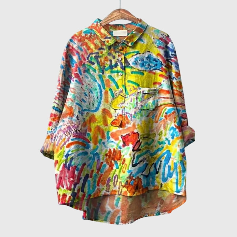 Women's Floral Print Blouse with Lightweight Silhouette