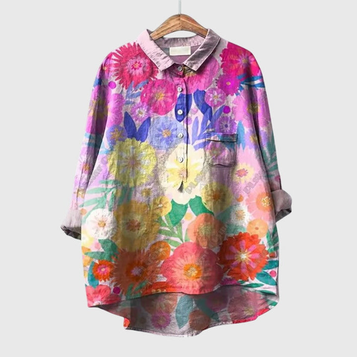 Women's Floral Print Blouse with Lightweight Silhouette