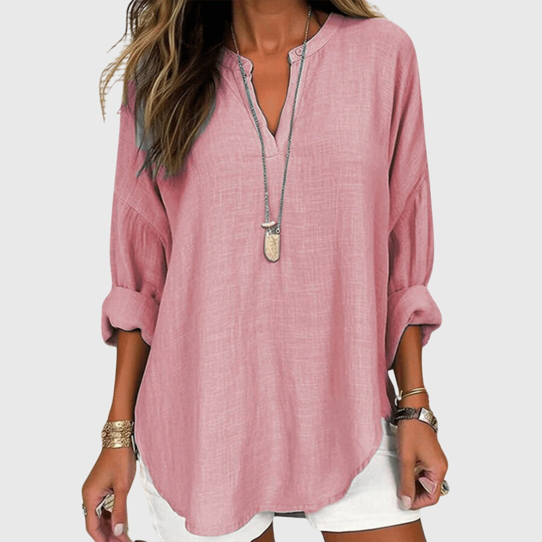 Women's Flowy Beach Shirt with Relaxed Fit for Beach Days
