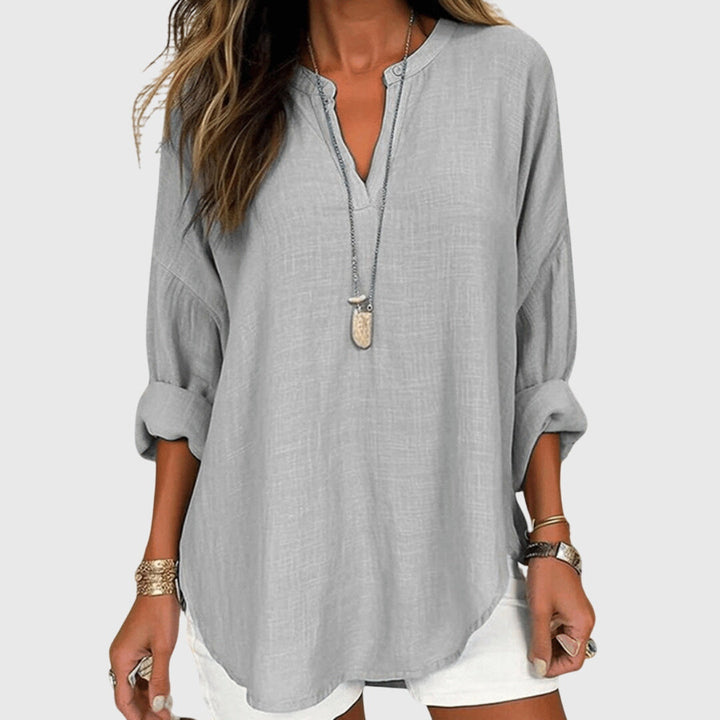 Women's Flowy Beach Shirt with Relaxed Fit for Beach Days