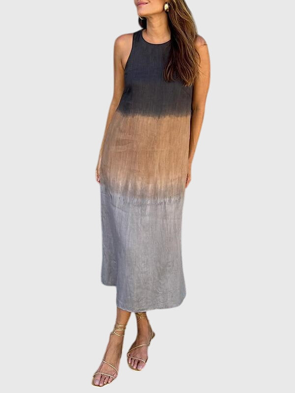 Women's Gradient Dress with Soft Colour Gradient for Daywear