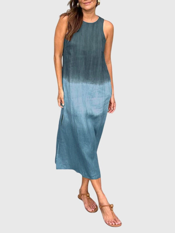 Women's Gradient Dress with Soft Colour Gradient for Daywear