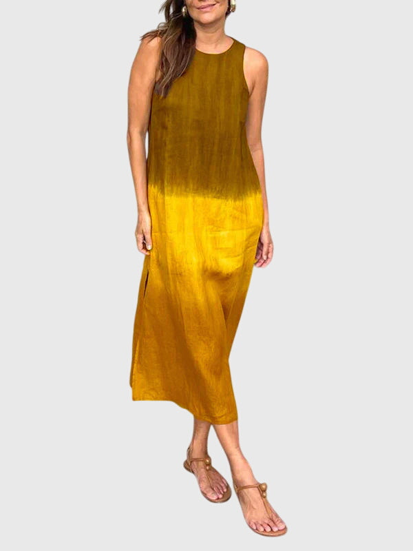Women's Gradient Dress with Soft Colour Gradient for Daywear
