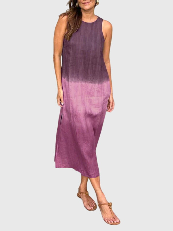 Women's Gradient Dress with Soft Colour Gradient for Daywear