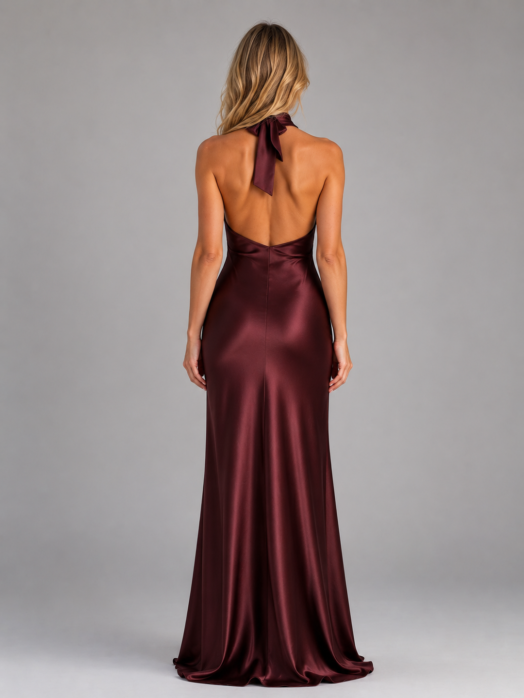 Women’s Halter Maxi Dress with Open Back