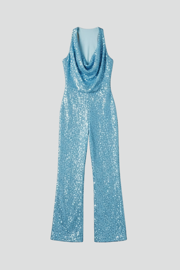 Women's Halter Neck Jumpsuit with Wide-Leg for Nights
