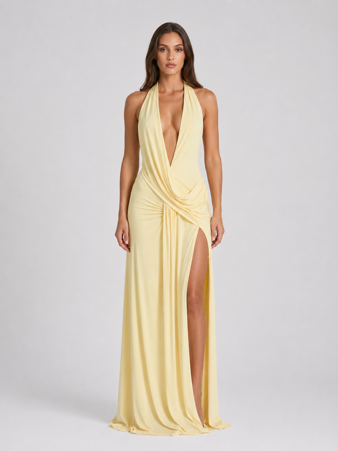 Women’s Halterneck Maxi Dress with Open Back