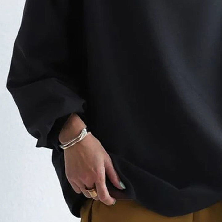 Women's High-Neck Top with Relaxed Silhouette for Everyday