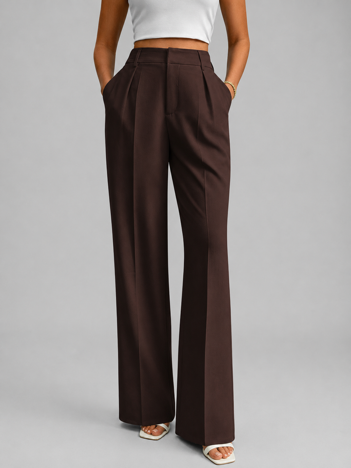 Women’s High Waisted Wide-Leg Trousers with Tailoring