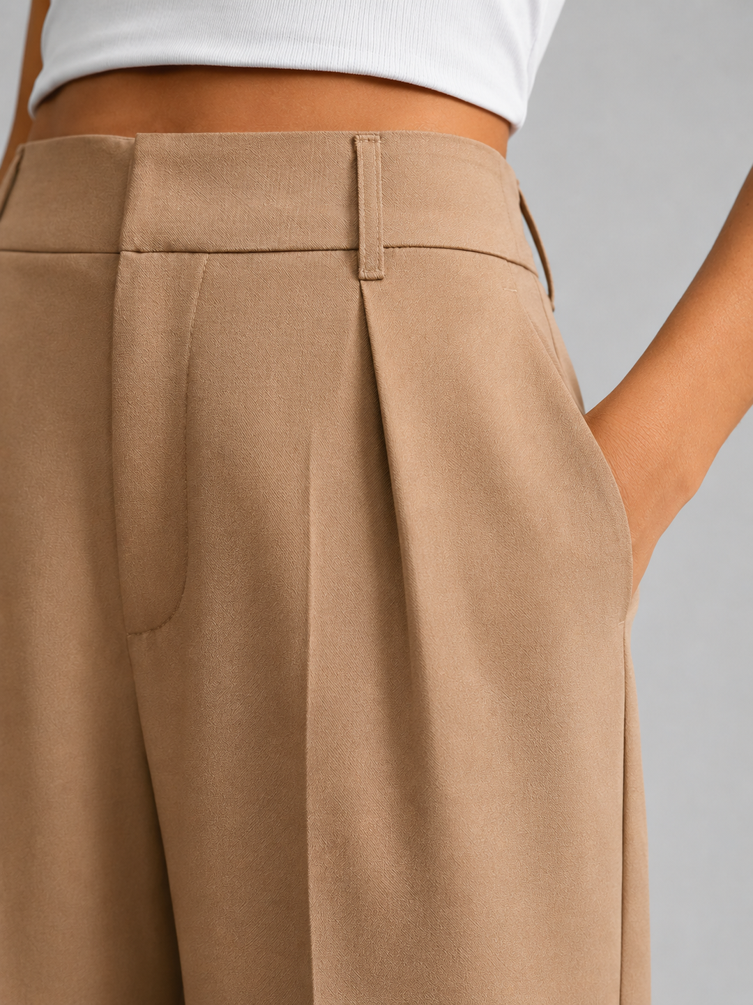 Women’s High Waisted Wide-Leg Trousers with Tailoring