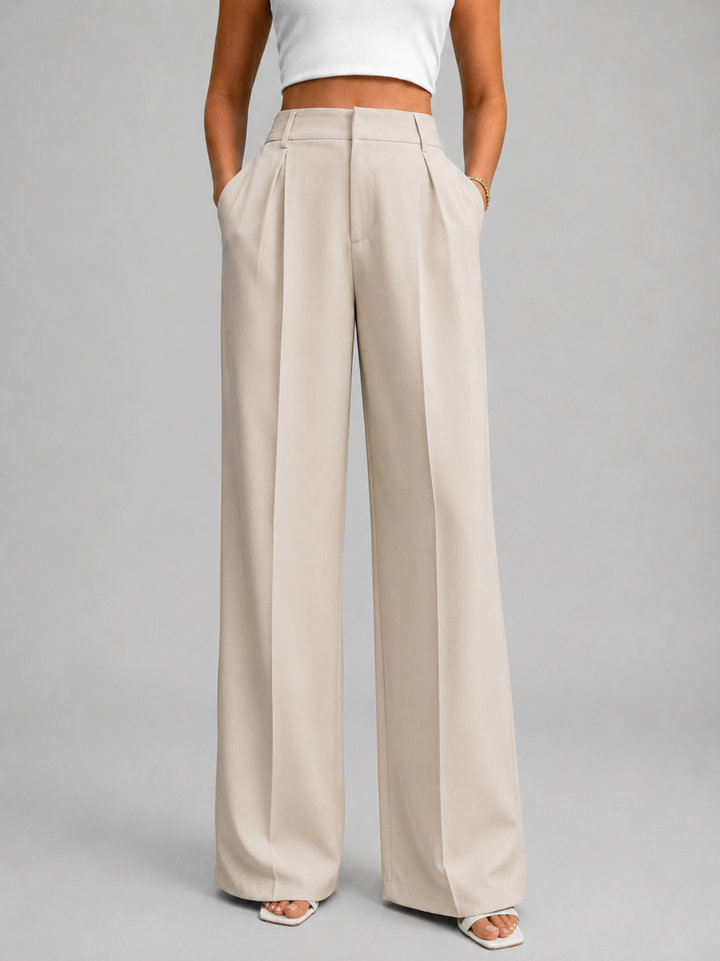 Women’s High Waisted Wide-Leg Trousers with Tailoring