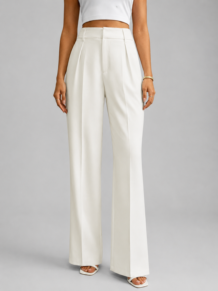 Women’s High Waisted Wide-Leg Trousers with Tailoring
