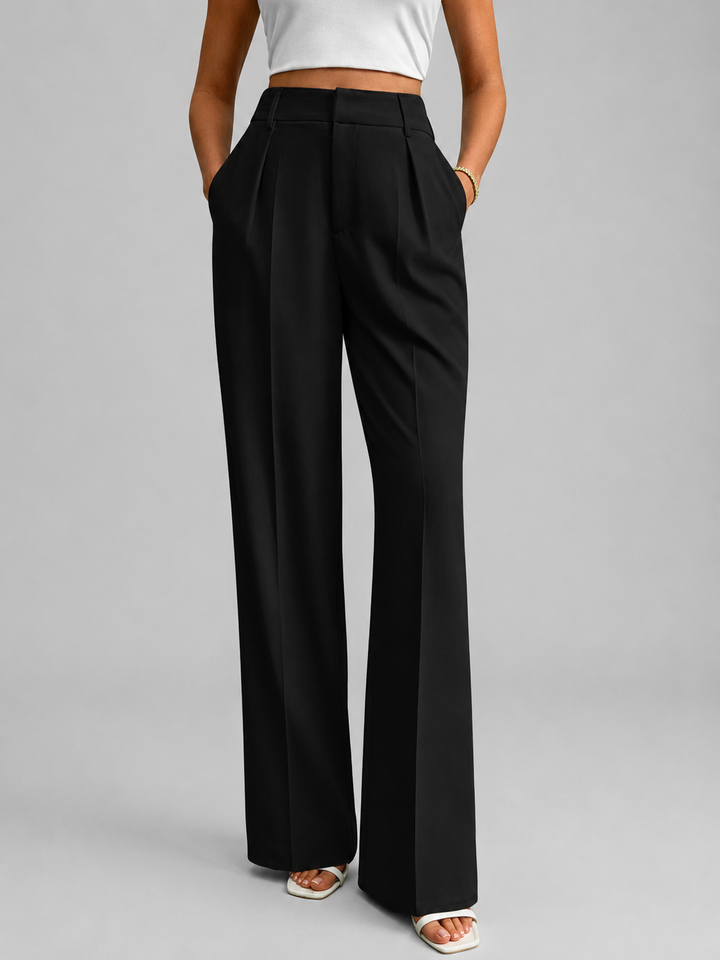 Women’s High Waisted Wide-Leg Trousers with Tailoring
