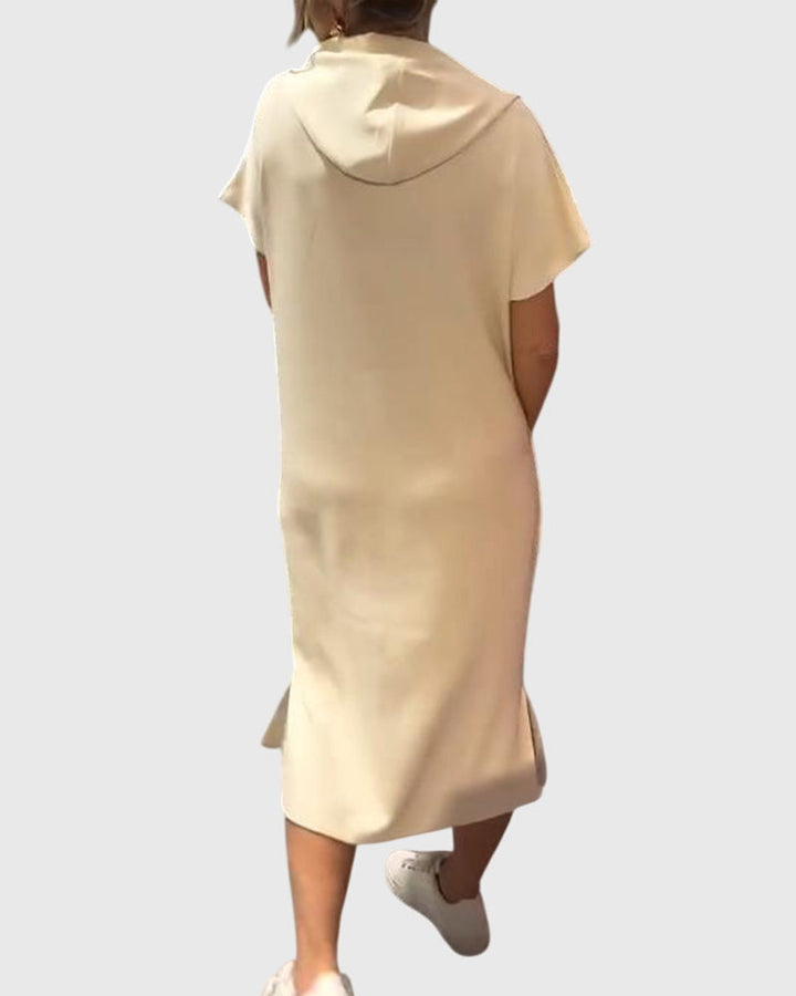 Women's Hoodie Dress with Hood and Pockets for Casual Days