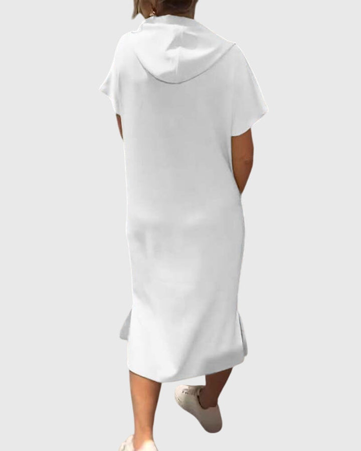 Women's Hoodie Dress with Hood and Pockets for Casual Days