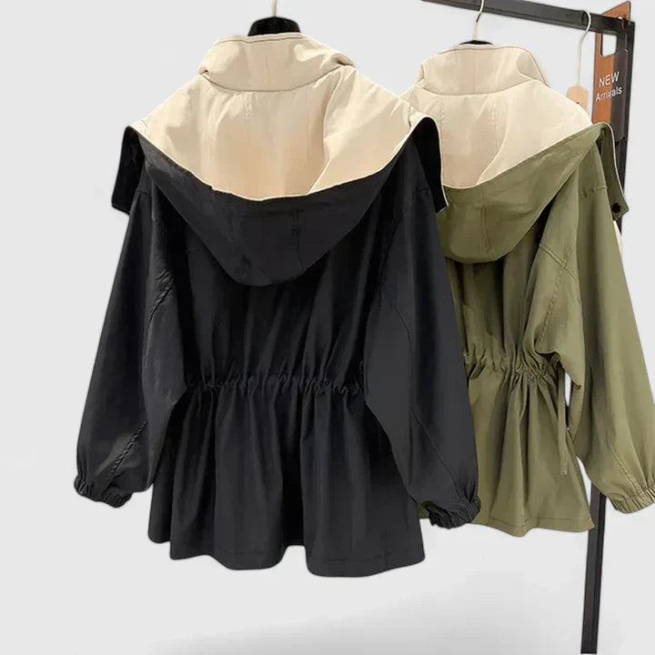 Women's Jacket with Adjustable Waist for All-Weather Style