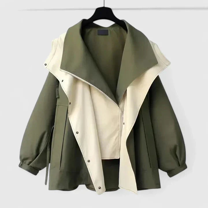 Women's Jacket with Adjustable Waist for All-Weather Style