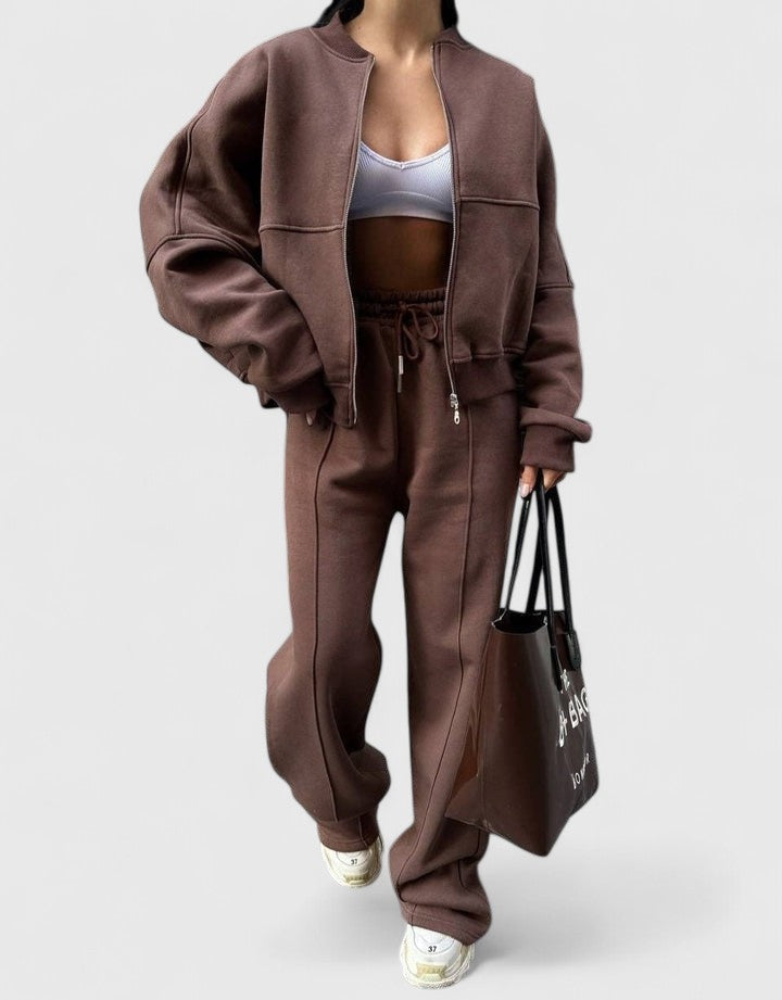 Women's Jumper and Trousers Set with Drawstring for Casual Wear