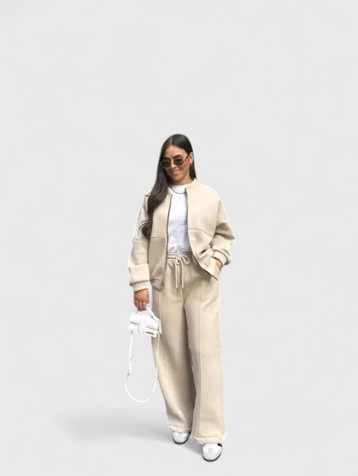 Women's Jumper and Trousers Set with Drawstring for Casual Wear