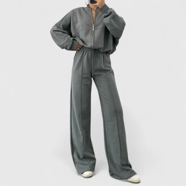 Women's Jumper and Trousers Set with Drawstring for Casual Wear