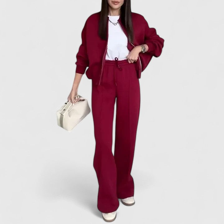 Women's Jumper and Trousers Set with Drawstring for Casual Wear