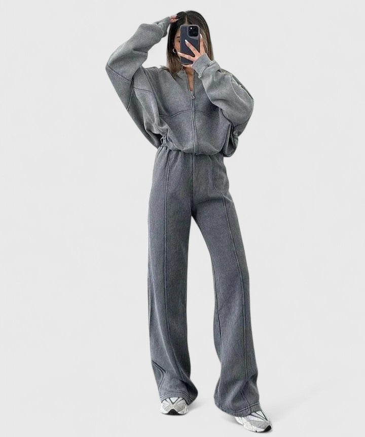 Women's Jumper and Trousers Set with Drawstring for Casual Wear