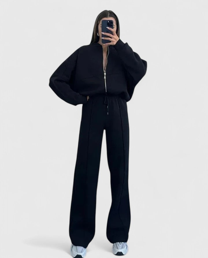 Women's Jumper and Trousers Set with Drawstring for Casual Wear