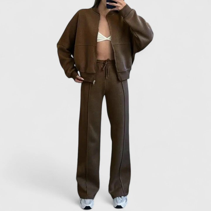 Women's Jumper and Trousers Set with Drawstring for Casual Wear