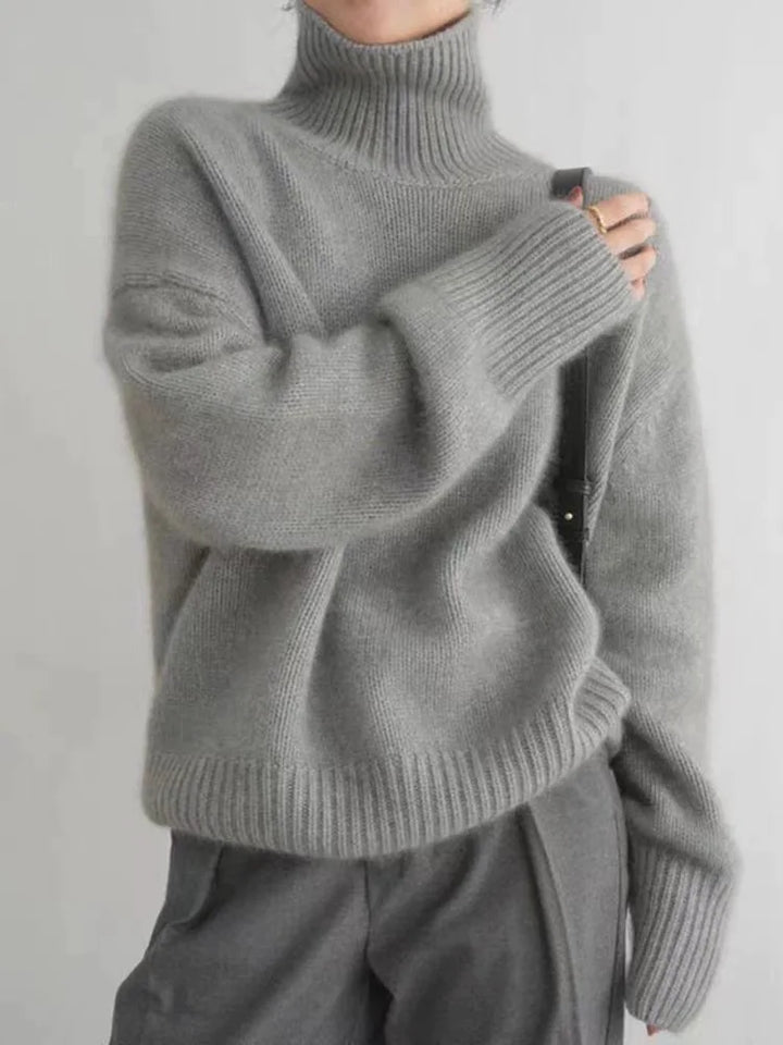 Women's Jumper with High Collar for Casual Daywear