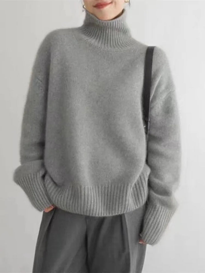 Women's Jumper with High Collar for Casual Daywear