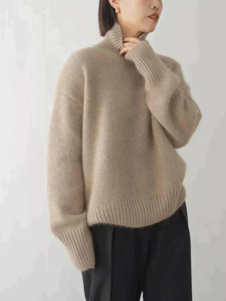 Women's Jumper with High Collar for Casual Daywear