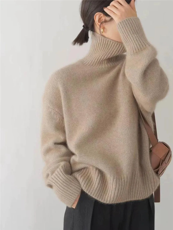 Women's Jumper with High Collar for Casual Daywear