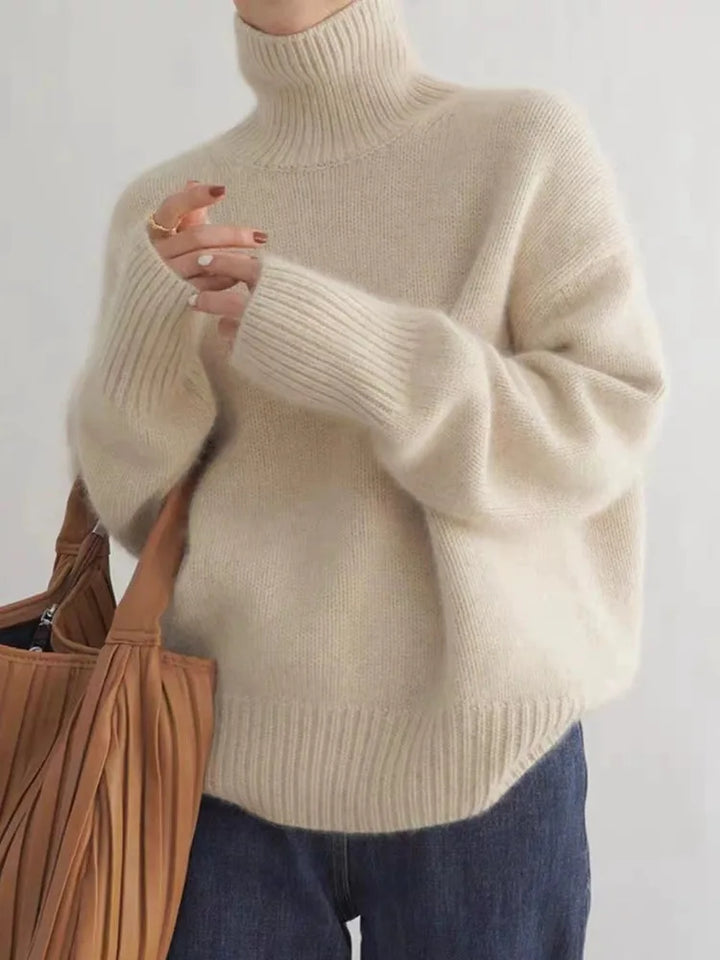 Women's Jumper with High Collar for Casual Daywear