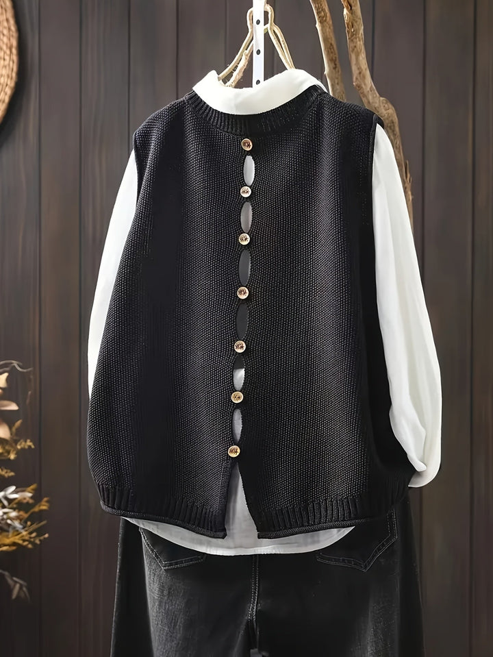 Women's Knit Cardigan with Relaxed Fit for Workdays
