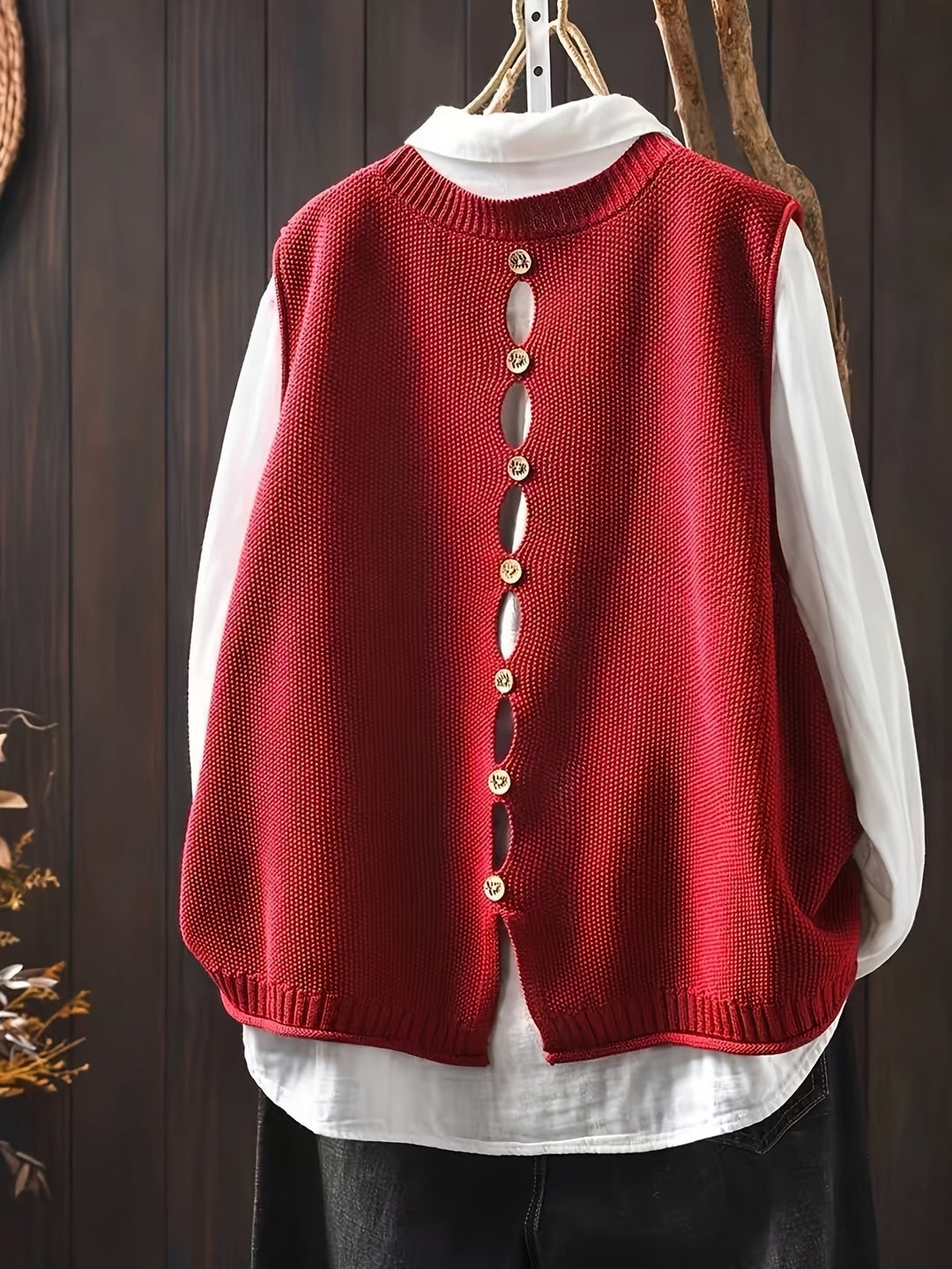 Women's Knit Cardigan with Relaxed Fit for Workdays