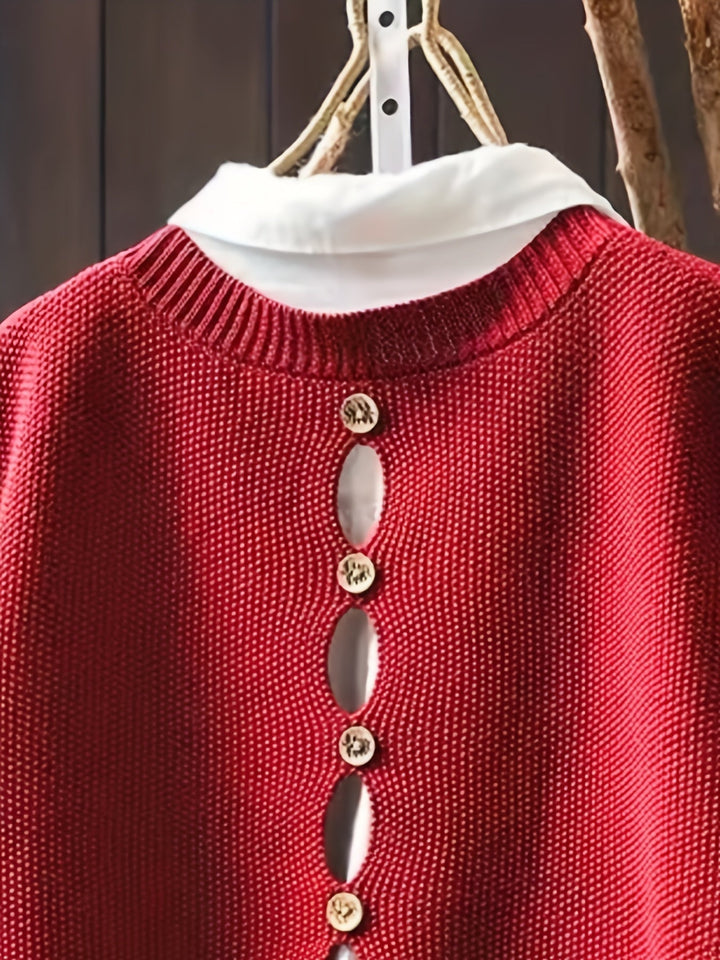 Women's Knit Cardigan with Relaxed Fit for Workdays