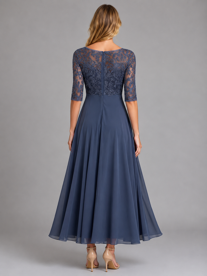 Women’s Lace Midi Dress with Flowing Silhouette