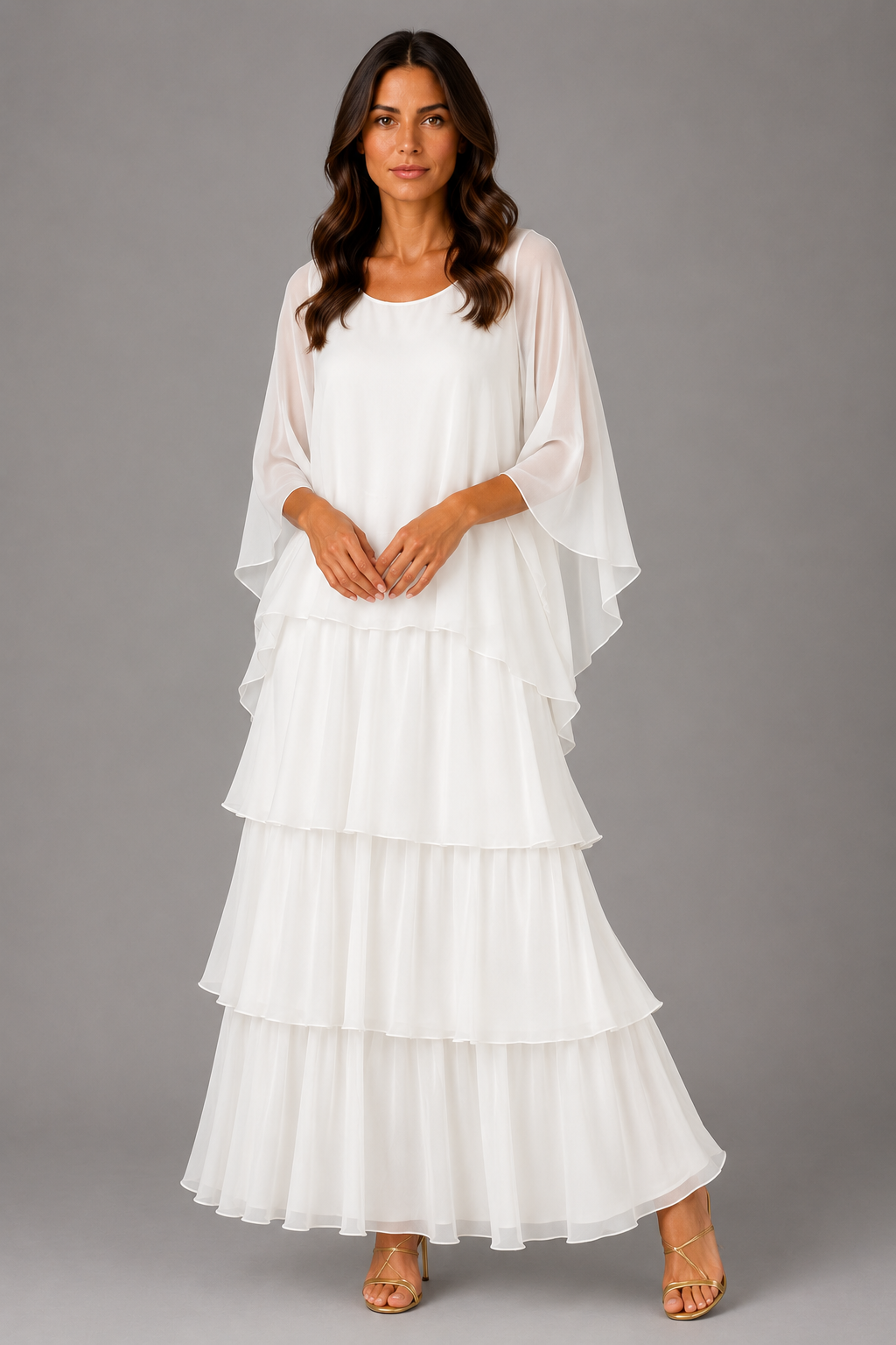 Women’s Layered Maxi Dress with Flowing Silhouette